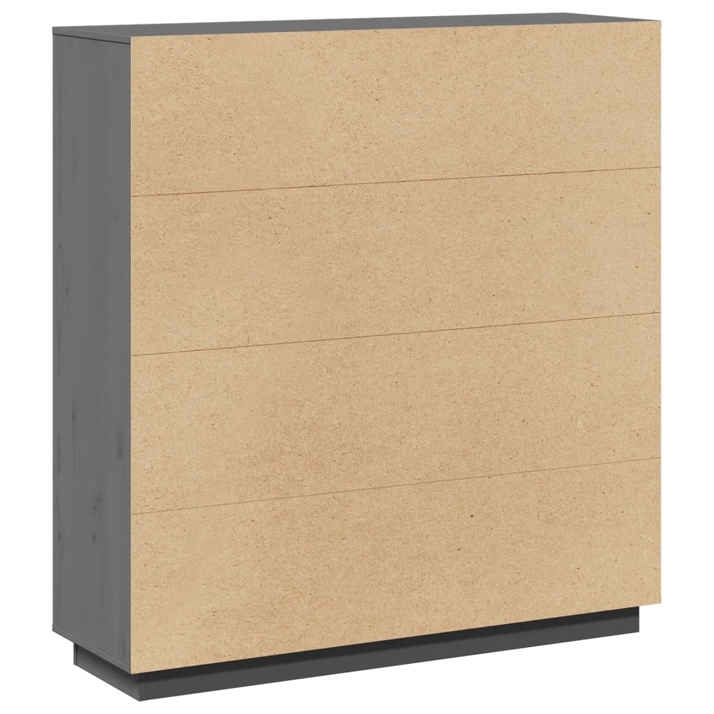 Aparador alto 110,5x35x117 cm pinho maciço cinza