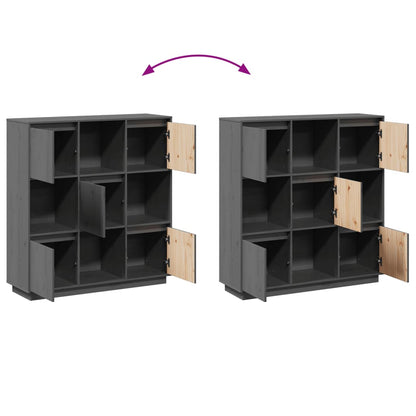 Aparador alto 110,5x35x117 cm pinho maciço cinza