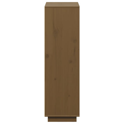 Aparador alto 110,5x35x117 cm pinho maciço castanho mel