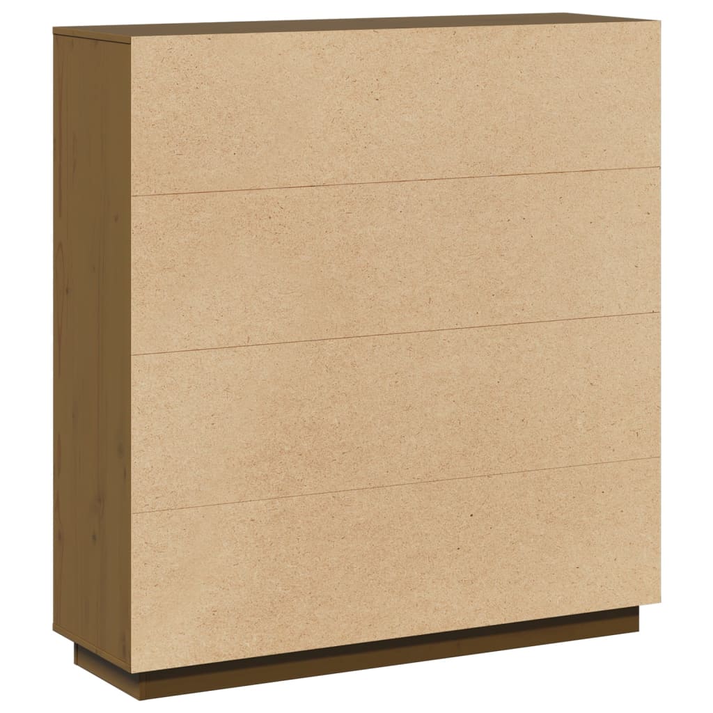 Aparador alto 110,5x35x117 cm pinho maciço castanho mel