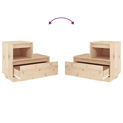 Mesas de cabeceira 2 pcs 60x34x51 cm madeira de pinho maciça