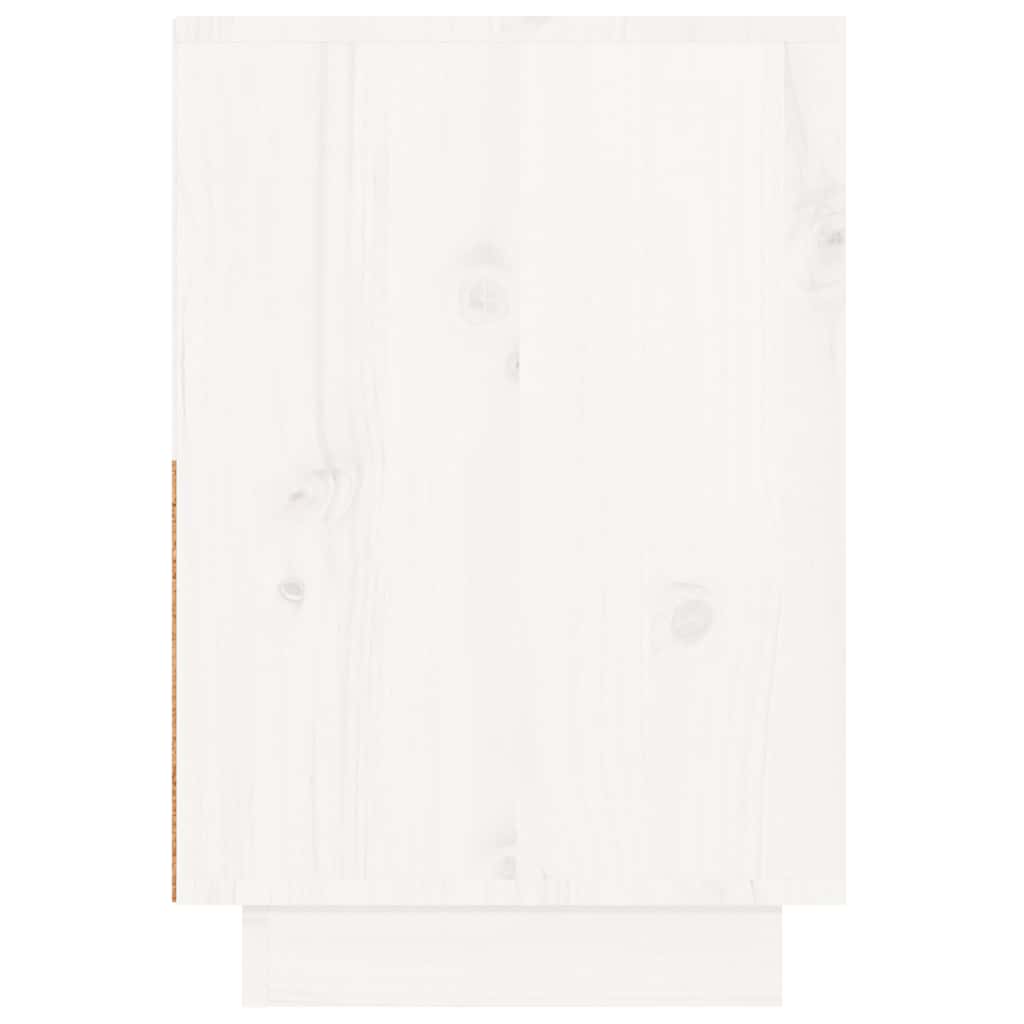 Mesa de cabeceira 60x34x51 cm madeira de pinho maciça branco