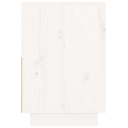 Mesa de cabeceira 60x34x51 cm madeira de pinho maciça branco