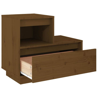 Mesas de cabeceira 2 pcs 60x34x51 cm pinho maciço castanho mel