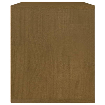 Móveis de TV madeira de pinho maciça castanho-mel, 3 pcs