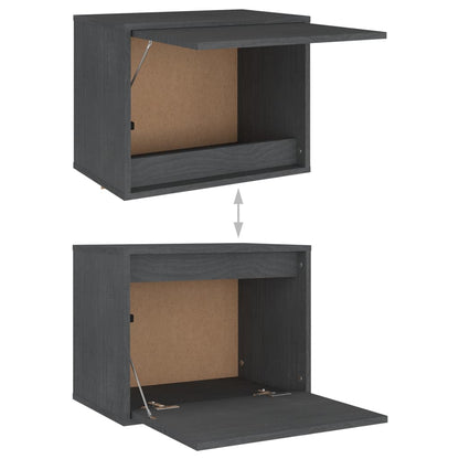 Móveis de TV madeira de pinho maciça cinzento, 4 pcs