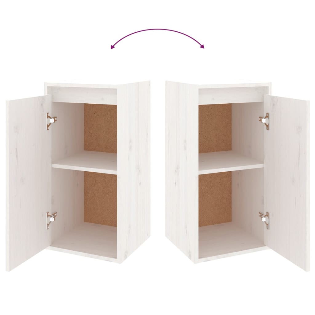 Móveis de TV madeira de pinho maciça branco, 6 pcs