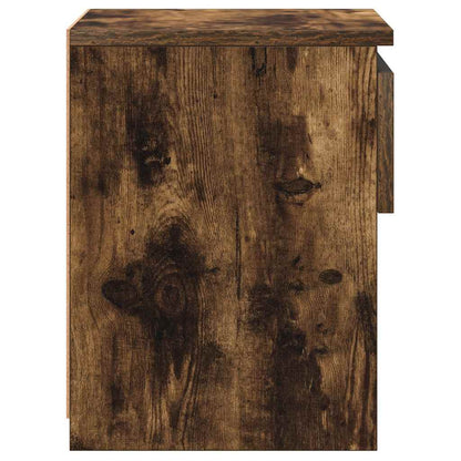 Mesa cabeceira 2pcs 40x30x39cm derivado madeira carvalho fumado