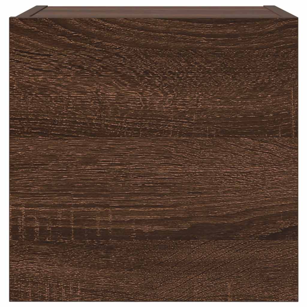 Móveis de TV de paredecor carvalho castanho, 2pcs