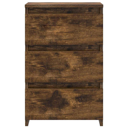 Mesas cabeceira 2pcs 40x35x62,5cm madeira proc. carvalho fumado