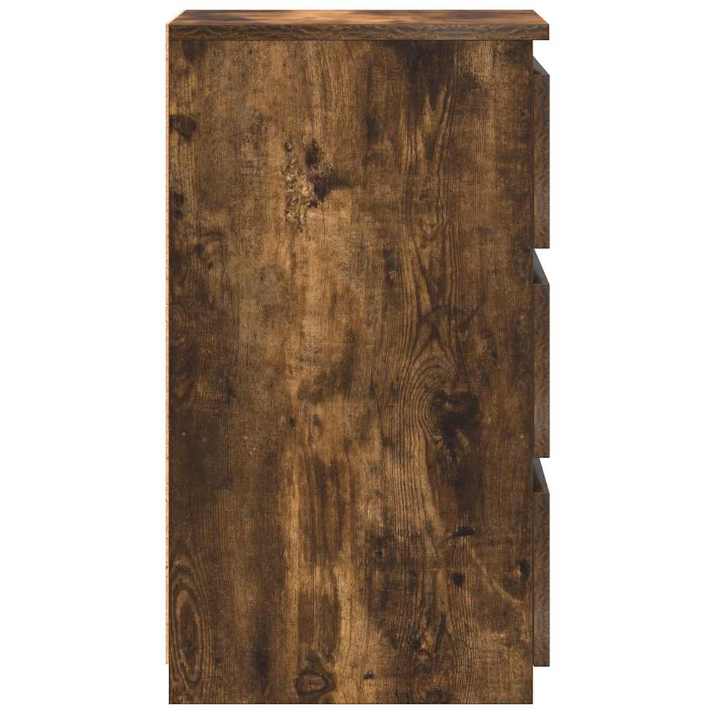 Mesas cabeceira 2pcs 40x35x62,5cm madeira proc. carvalho fumado
