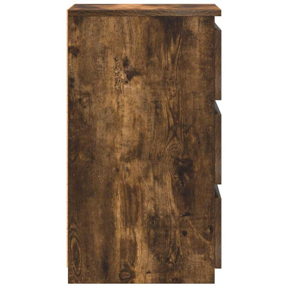 Mesas cabeceira 2pcs 40x35x62,5cm madeira proc. carvalho fumado