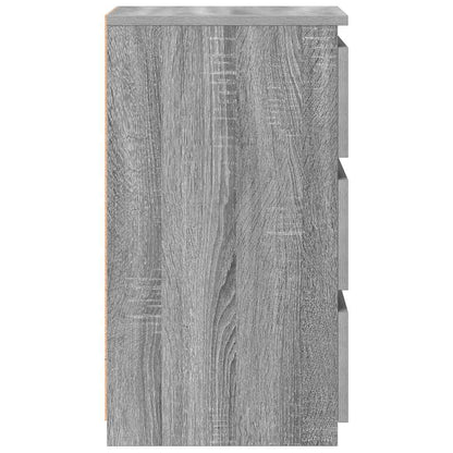 Mesas cabeceira 2 pcs 40x35x62,5 cm madeira proc. sonoma cinza