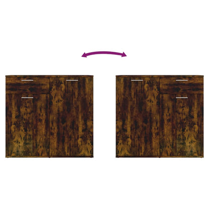 Aparador 80x36x75 cm madeira processada cor carvalho fumado