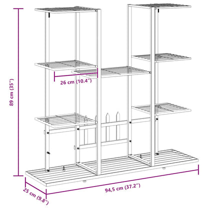 Suporte de vasos 94,5x25x89 cm ferro branco
