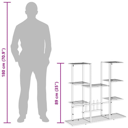 Suporte de vasos 94,5x25x89 cm ferro branco