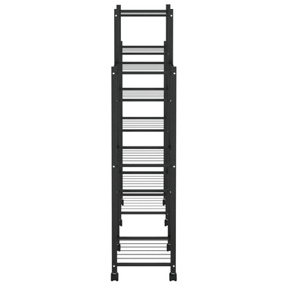 Suporte de vasos c/ rodas 83x25x103,5 cm ferro preto