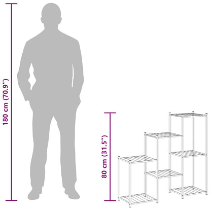 Suporte de vasos 83 x 25 x 80 cm ferro preto