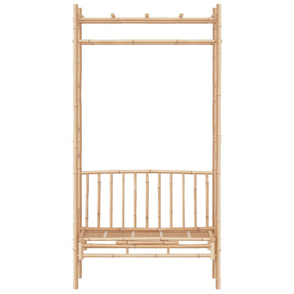 Banco de jardim com pérgola 116 cm bambu