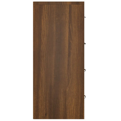 Aparador com 4 gavetas 60x30,5x71 cm carvalho castanho