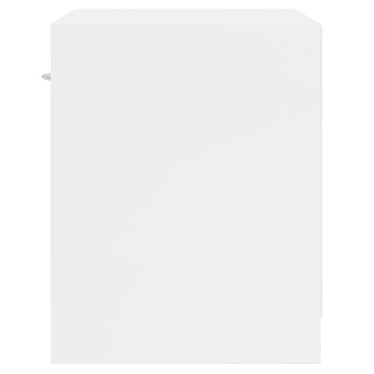 Mesas de cabeceira 2 pcs c/ gaveta branco brilhante