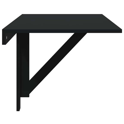 Mesa de parede dobrável 100x60x56 cm derivados de madeira preto