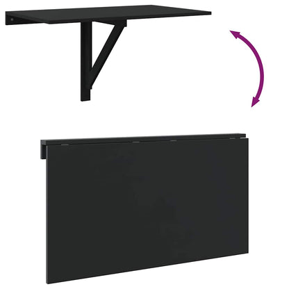 Mesa de parede dobrável 100x60x56 cm derivados de madeira preto