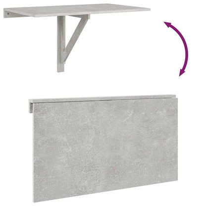 Mesa de parede dobrável derivados de madeira cinza cimento