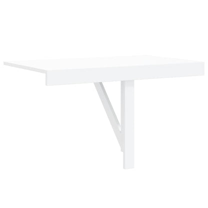 Mesa de parede dobrável derivados de madeira branco brilhante