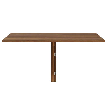 Mesa parede dobrável derivados de madeira carvalho castanho