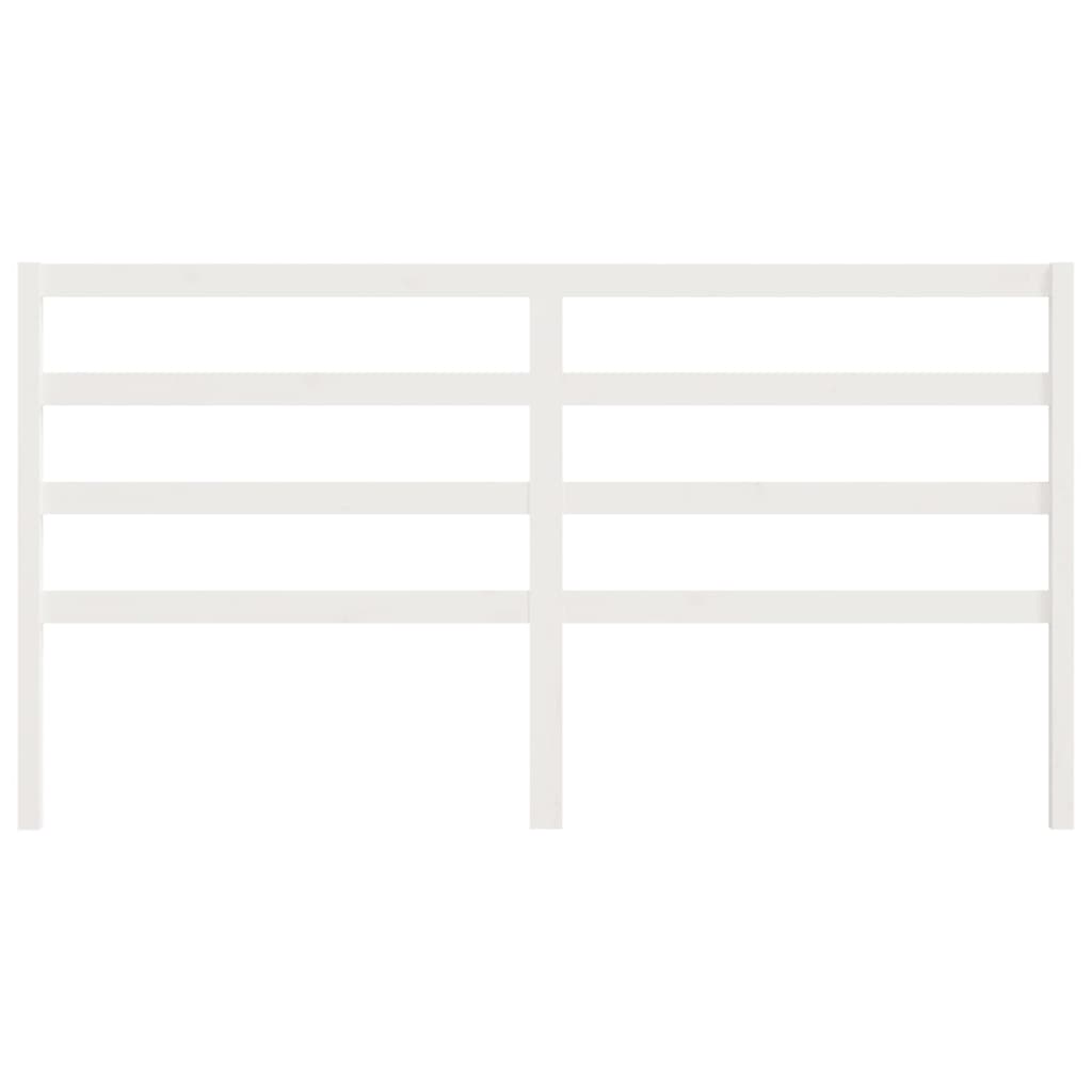 Cabeceira de cama 206x4x100 cm pinho maciço branco
