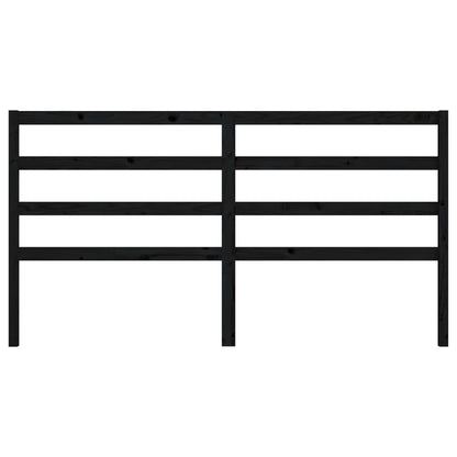 Cabeceira de cama 206x4x100 cm pinho maciço preto