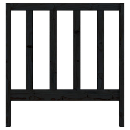 Cabeceira de cama 96x4x100 cm pinho maciço preto