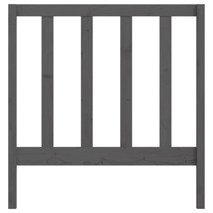 Cabeceira de cama 106x4x100 cm pinho maciço cinzento