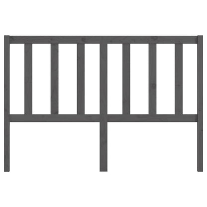 Cabeceira de cama 126x4x100 cm pinho maciço cinzento