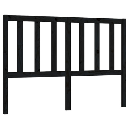 Cabeceira de cama 126x4x100 cm pinho maciço preto
