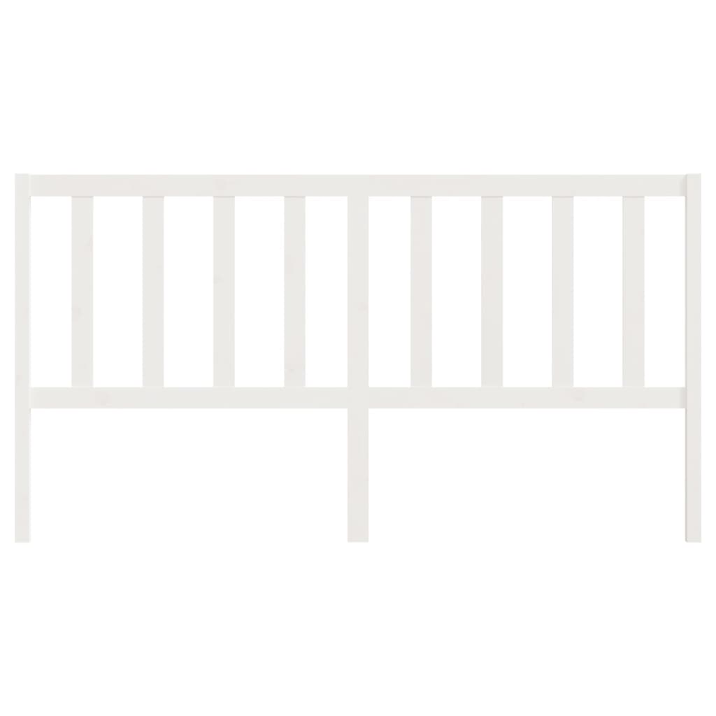 Cabeceira de cama 206x4x100 cm pinho maciço branco