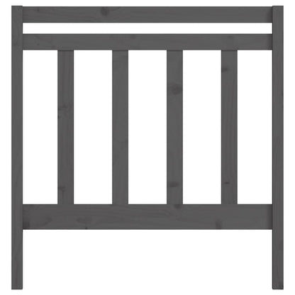 Cabeceira de cama 81x4x100 cm pinho maciço cinzento