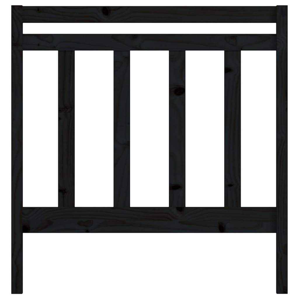 Cabeceira de cama 96x4x100 cm pinho maciço preto