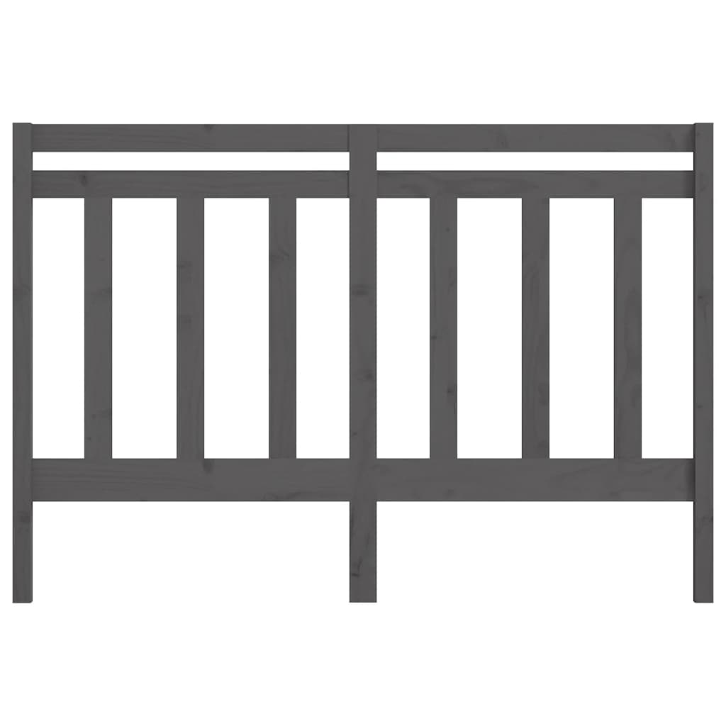 Cabeceira de cama 141x4x100 cm pinho maciço cinzento