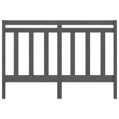 Cabeceira de cama 141x4x100 cm pinho maciço cinzento