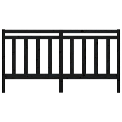 Cabeceira de cama 186x4x100 cm pinho maciço preto