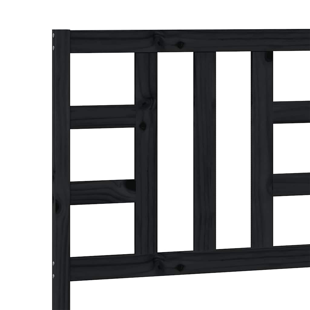 Cabeceira de cama 81x4x100 cm pinho maciço preto