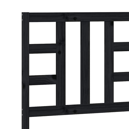 Cabeceira de cama 81x4x100 cm pinho maciço preto