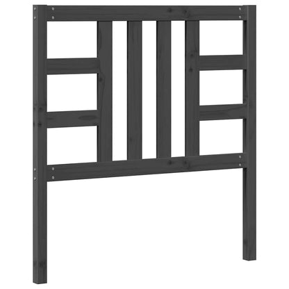 Cabeceira de cama 96x4x100 cm pinho maciço cinzento