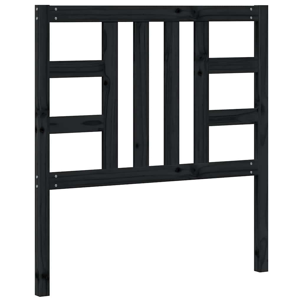 Cabeceira de cama 96x4x100 cm pinho maciço preto