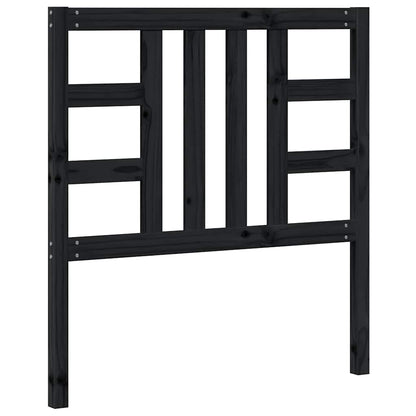 Cabeceira de cama 96x4x100 cm pinho maciço preto