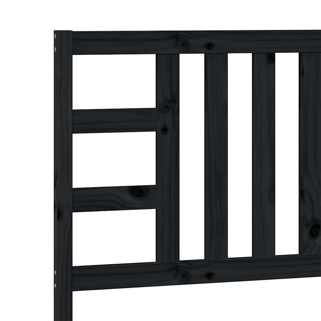 Cabeceira de cama 96x4x100 cm pinho maciço preto