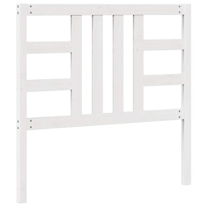 Cabeceira de cama 106x4x100 cm pinho maciço branco