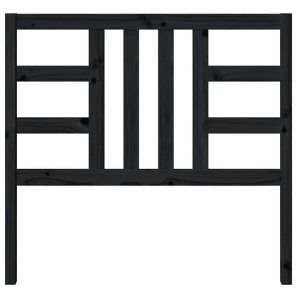 Cabeceira de cama 106x4x100 cm pinho maciço preto